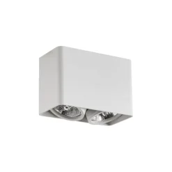 Design opbouwspot wit GU10 70mm 2-lichts draai- en kantelbaar - Vox