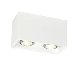 Design opbouwspot wit 2-lichts GU10 50mm - Qubo