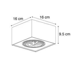 Design opbouwspot zwart draai- en kantelbaar - Kaya