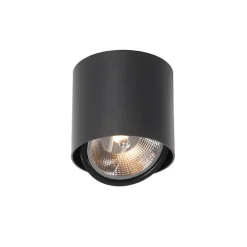 Design opbouwspot zwart draai- en kantelbaar GU10 111mm - Impact