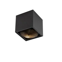 Design opbouwspot zwart GU10 111mm - Box Honey