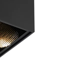 Design opbouwspot zwart GU10 111mm - Box Honey