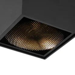 Design opbouwspot zwart GU10 111mm - Box Honey