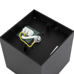 Design opbouwspot zwart GU10 111mm - Box Honey