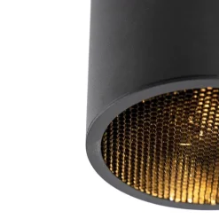 Design opbouwspot zwart GU10 111mm - Impact Honey