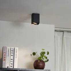 Design opbouwspot zwart GU10 70mm draai- en kantelbaar - Vox