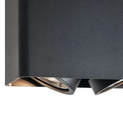 Design opbouwspot zwart GU10 70mm 2-lichts draai- en kantelbaar - Vox