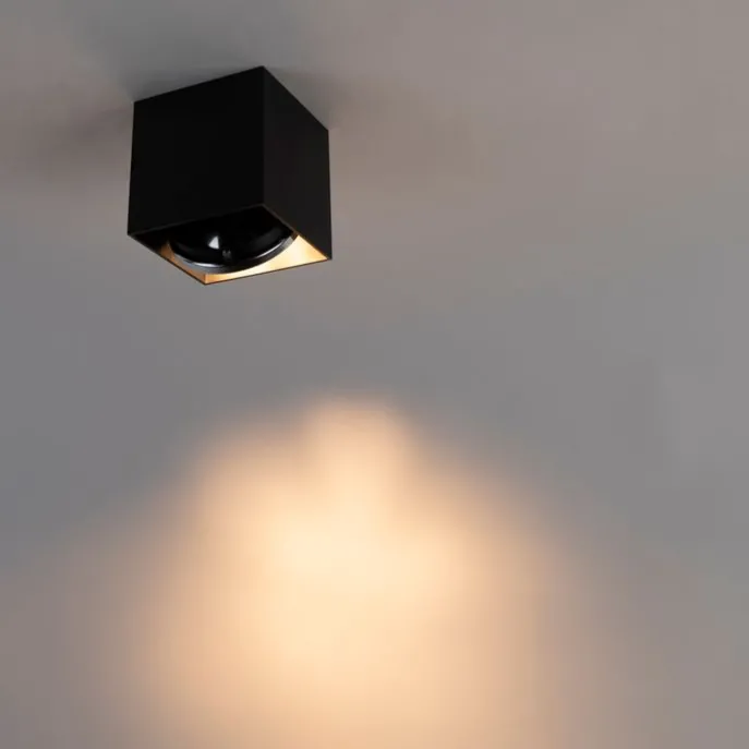 Design opbouwspot zwart vierkant - Box