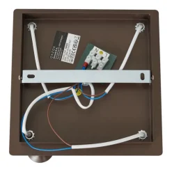 Design plafondlamp brons met brons glas 5-lichts - Athens