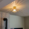 Design plafondlamp goud draad met lichteffect - Zahra