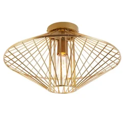 Design plafondlamp goud draad met lichteffect - Zahra