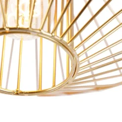 Design plafondlamp goud draad met lichteffect - Zahra