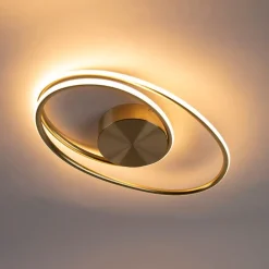 Design plafondlamp goud incl. LED 3 staps dimbaar - Rowan