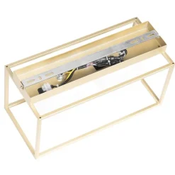 Design plafondlamp goud met wit glas 2-lichts - Aniek