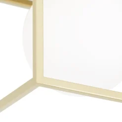 Design plafondlamp goud met wit glas 2-lichts - Aniek