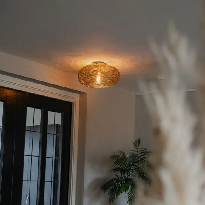 Design plafondlamp goud ovaal - Sarella