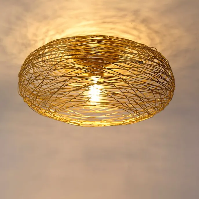 Design plafondlamp goud ovaal - Sarella