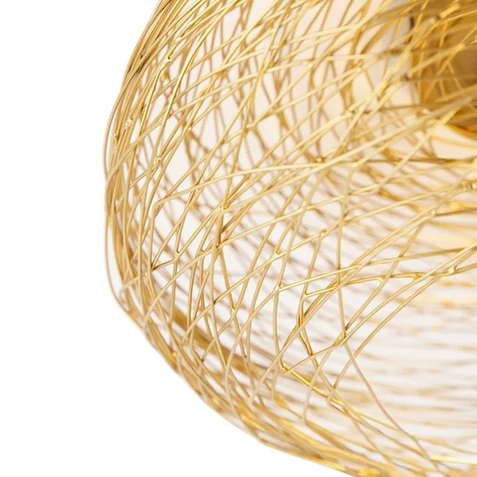 Design plafondlamp goud ovaal - Sarella