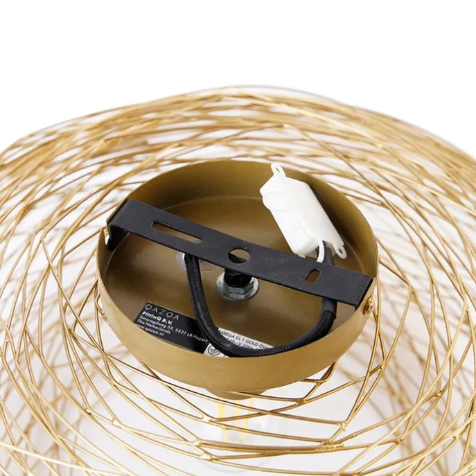 Design plafondlamp goud ovaal - Sarella