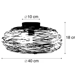 Design plafondlamp koper ovaal - Sarella