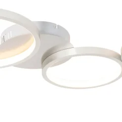 Design plafondlamp staal incl. LED 3-staps dimbaar 3-lichts - Pande