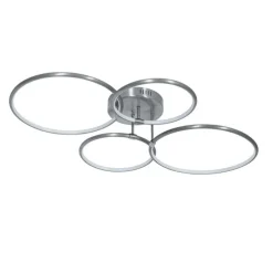 Design plafondlamp staal incl. LED 3-staps dimbaar 4-lichts - Joaniqa