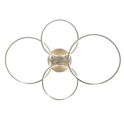 Design plafondlamp staal incl. LED 3-staps dimbaar 4-lichts - Joaniqa