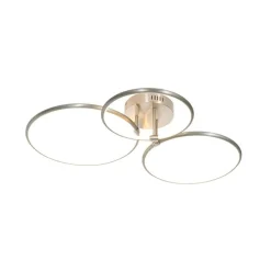 Design plafondlamp staal incl. LED 3-staps dimbaar 3-lichts - Joaniqa