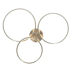 Design plafondlamp staal incl. LED 3-staps dimbaar 3-lichts - Joaniqa