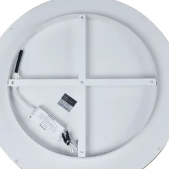 Design plafondlamp wit met hout 60cm incl. LED 3-way switch - Ingo