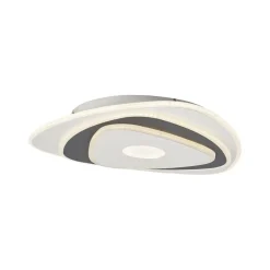 Design plafondlamp wit met donkergrijs organisch incl. LED dimbaar - Taylor