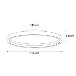 Design plafondlamp zwart incl. LED - Daniela