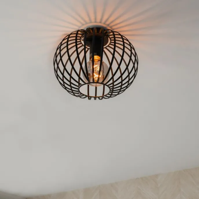 Design plafondlamp zwart 30 cm - Johanna