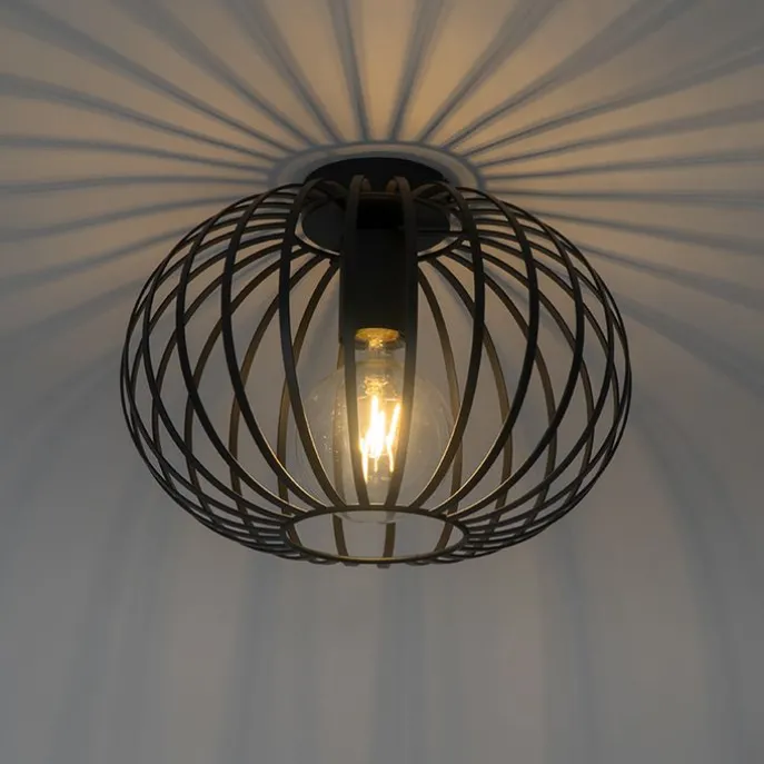 Design plafondlamp zwart 30 cm - Johanna