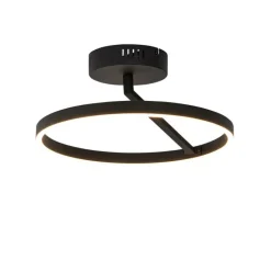 Design plafondlamp zwart incl. LED 3-staps dimbaar - Anello