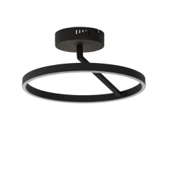 Design plafondlamp zwart incl. LED 3-staps dimbaar - Anello