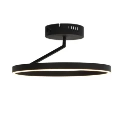 Design plafondlamp zwart incl. LED 3-staps dimbaar - Anello