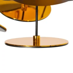 Design plafondlamp zwart met goud 54cm 3-lichts - Cerchio
