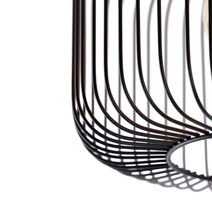 Design plafondlamp zwart draad 31,5cm - Baya