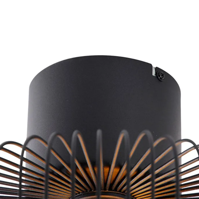 Design plafondlamp zwart draad 31,5cm - Baya