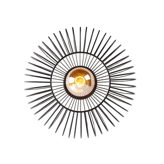 Design plafondlamp zwart draad 31,5cm - Baya