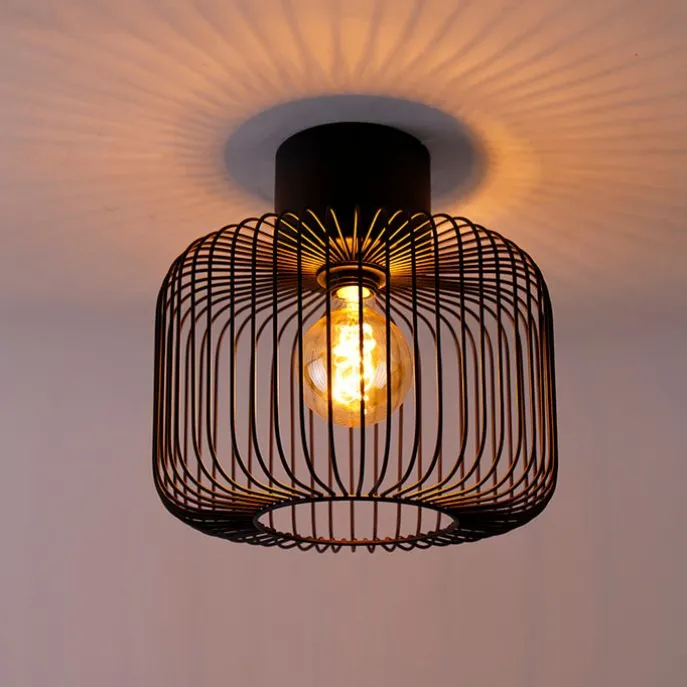 Design plafondlamp zwart draad 31,5cm - Baya