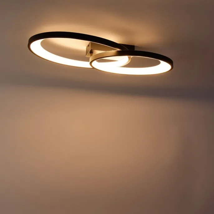 Design plafondlamp zwart incl. LED - Alexandra