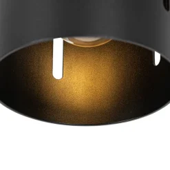 Design plafondlamp zwart met lichteffect - Yana