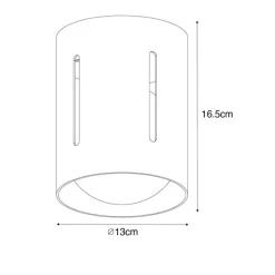 Design plafondlamp zwart met lichteffect - Yana