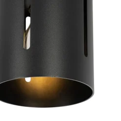Design plafondlamp zwart met lichteffect - Yana