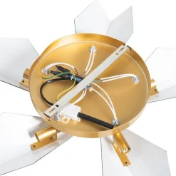 Design plafondlamp zwart met goud 5-lichts - Sinem