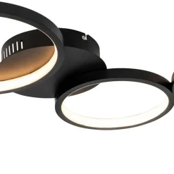 Design plafondlamp zwart incl. LED 3-staps dimbaar 3-lichts - Pande
