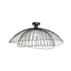 Design plafondlamp zwart met dubbel kap 66cm - Pua