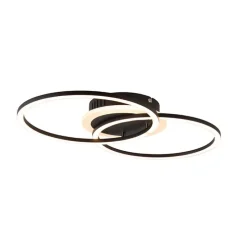 Design plafondlamp zwart incl. LED 3-staps dimbaar - Veni